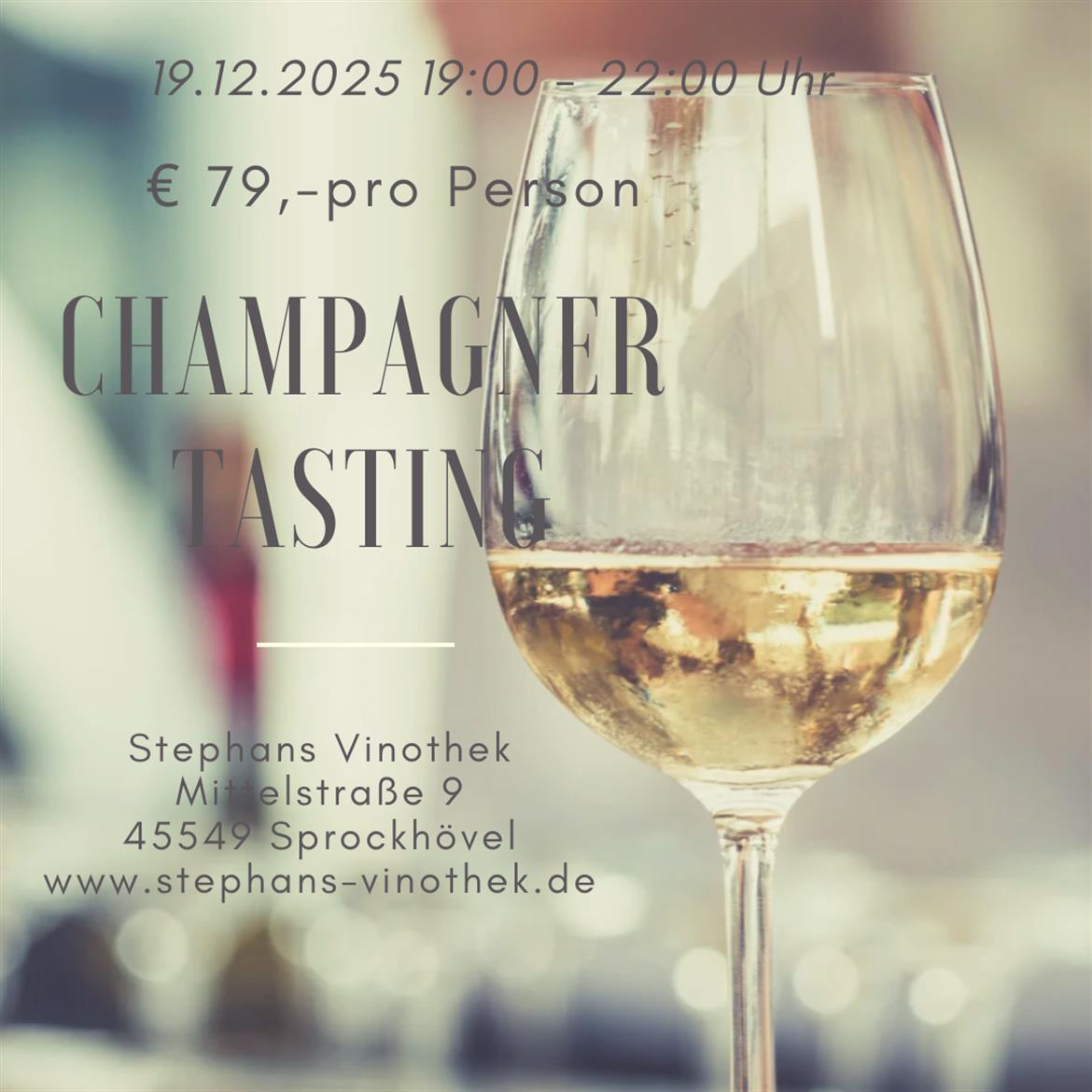 Champagner Tasting, 19.12.2025, 19:00 Uhr