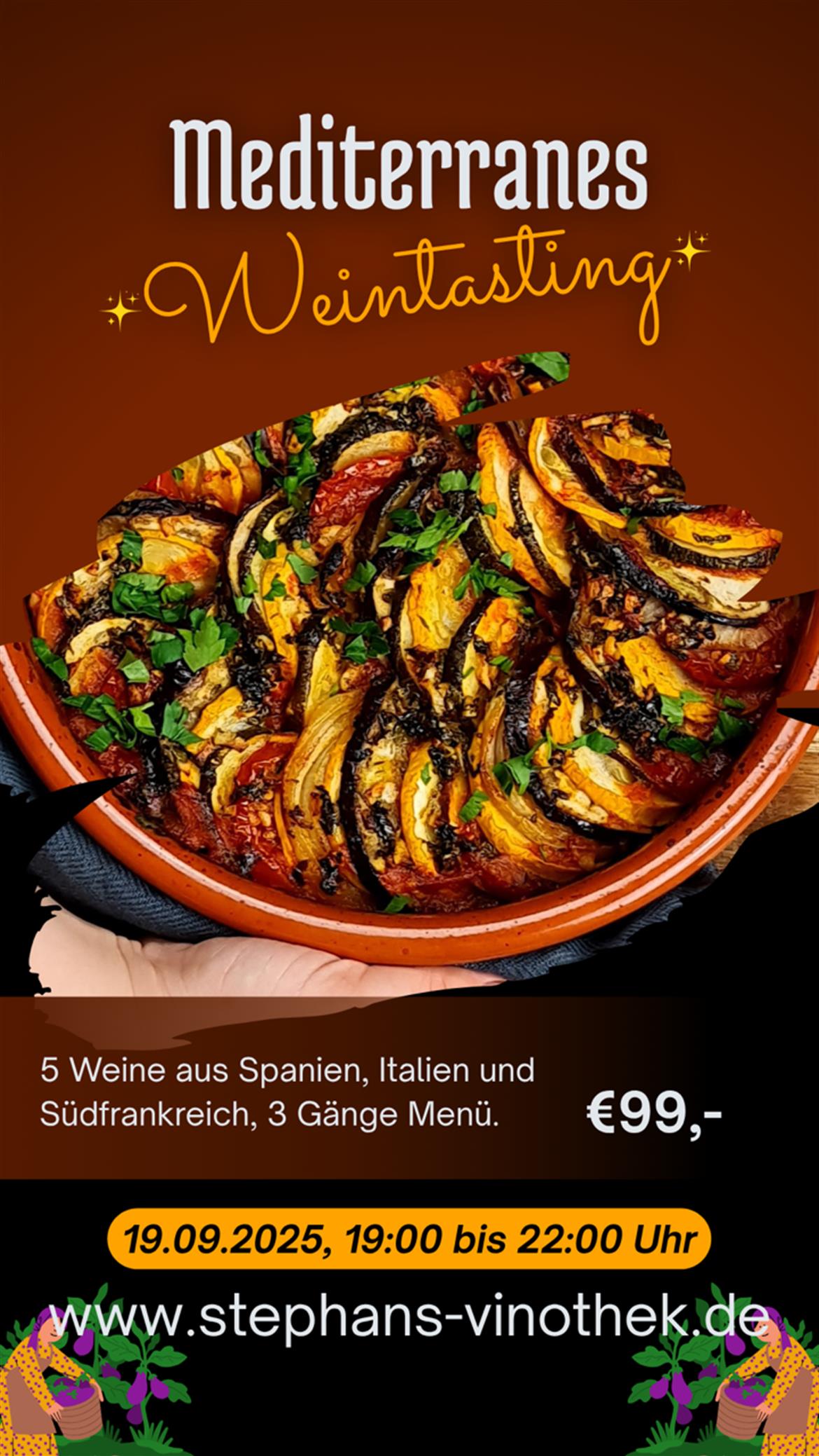 Mediterranes Weintasting, 19.09.2025, 19:00 Uhr